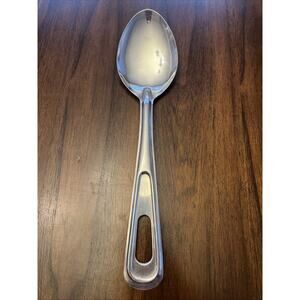 Vintage Ekco Stainless Serving Spoon China 11 1/4" Oval Hanger Chef Utensil